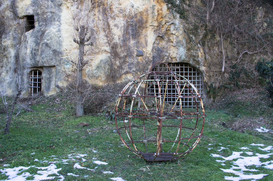 Entrances guarded with steel grills