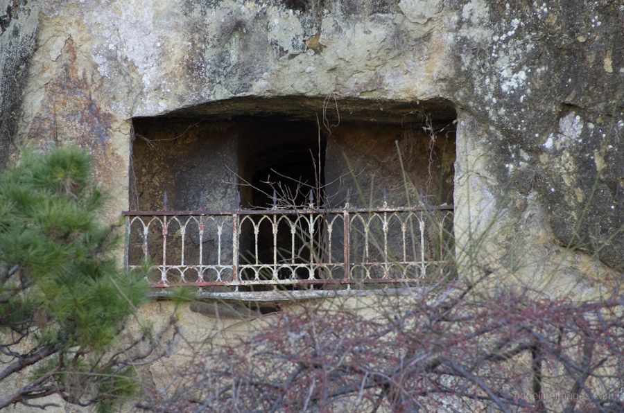 Upstairs balcony complete with ornate railings