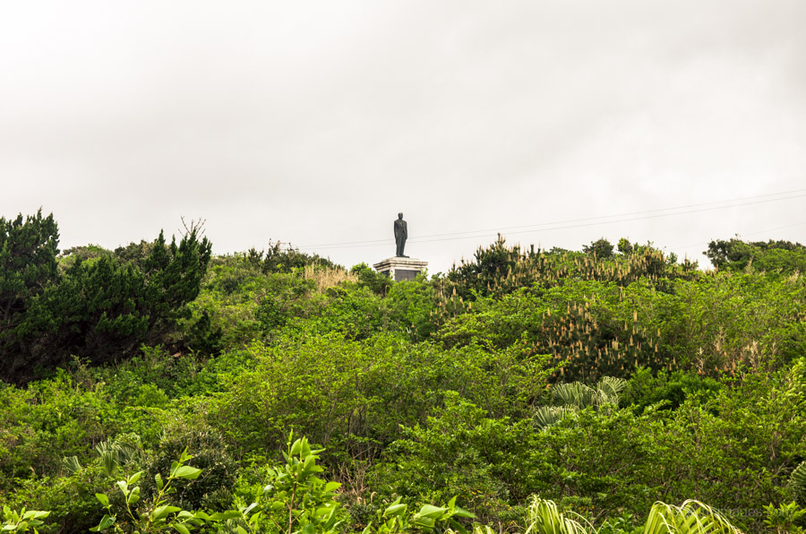 Hotel founder Eiji Yasuda paints a lonely figure