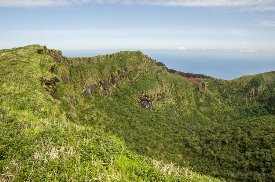 Looking across the Hachijo-fuji crater