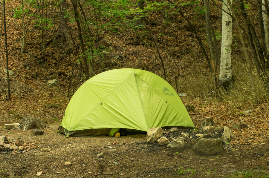 Secluded campsite