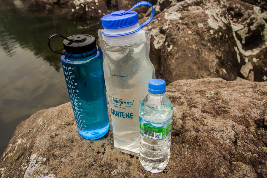 Clean looking lake water stockpiled